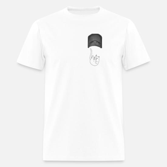 Cat Pocket Middle Finger Up' Men's T 